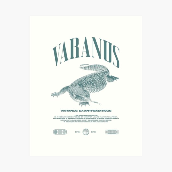 Item preview, Savannah Monitor Modern Streetwear Reptile Keeper designed and sold by JRRTs.