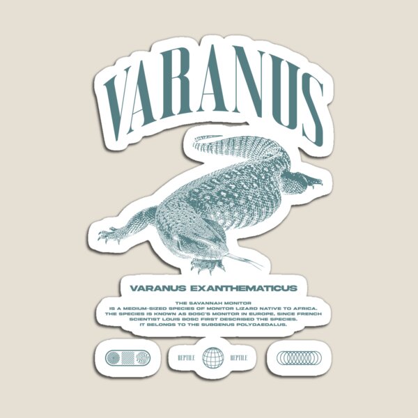 Item preview, Savannah Monitor Modern Streetwear Reptile Keeper designed and sold by JRRTs.