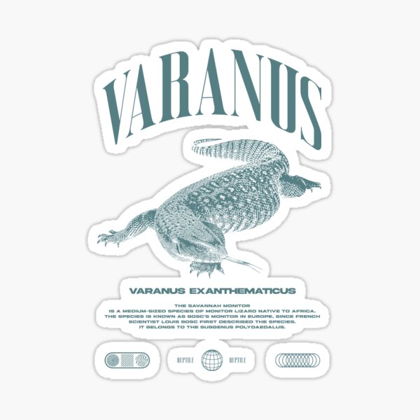 Item preview, Savannah Monitor Modern Streetwear Reptile Keeper designed and sold by JRRTs.