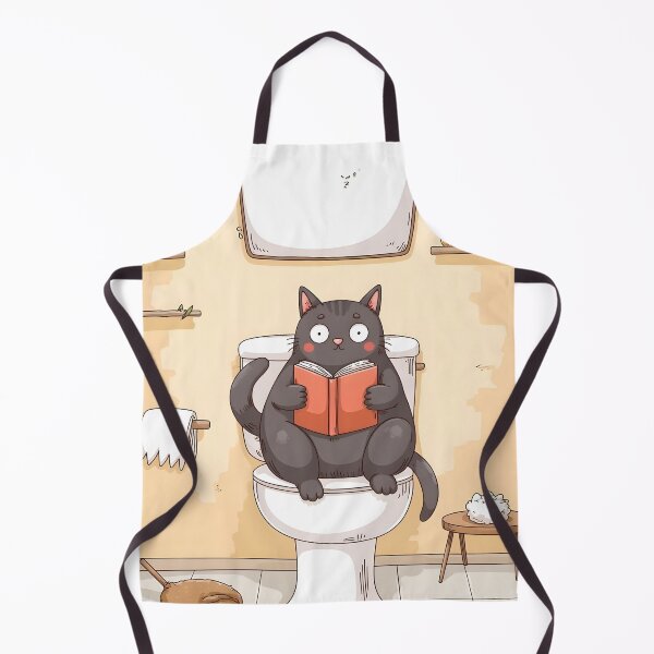 Item preview, Cat on the toilet designed and sold by Ninimages.