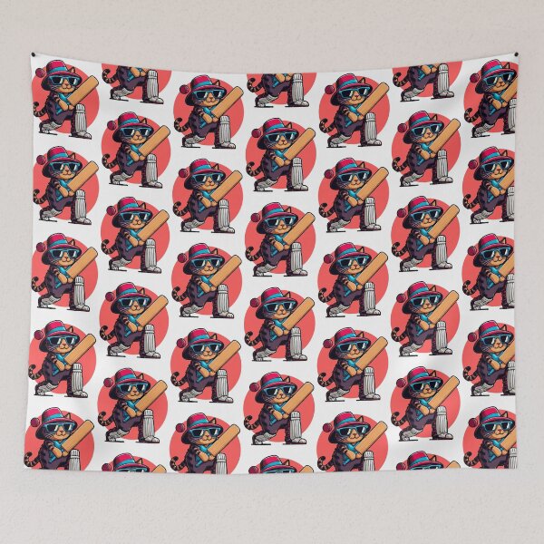 Item preview, Cool Cat Cricketer designed and sold by McThingummy.
