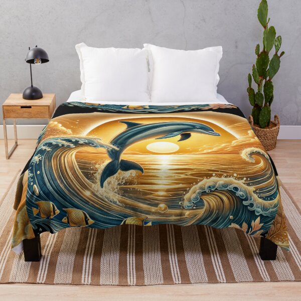 Item preview, Dolphin Ocean Wave Art designed and sold by Desireehaz.