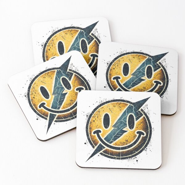 Item preview, Lightning Bolt Smiley with Distressed Grunge designed and sold by KaanSongwut.