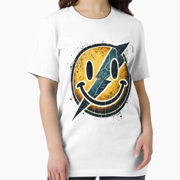 Item preview, Lightning Bolt Smiley with Distressed Grunge designed and sold by KaanSongwut.