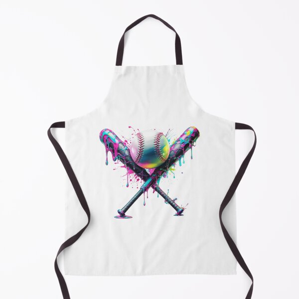 Item preview, Neon Drip Baseball Art – Vibrant Crossed Bats & Splatter Design designed and sold by luckytua789.