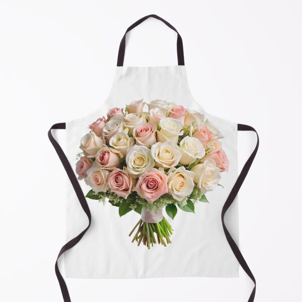 Item preview, beautiful flowers bouquet with white and pink roses designed and sold by DuskTillDown.