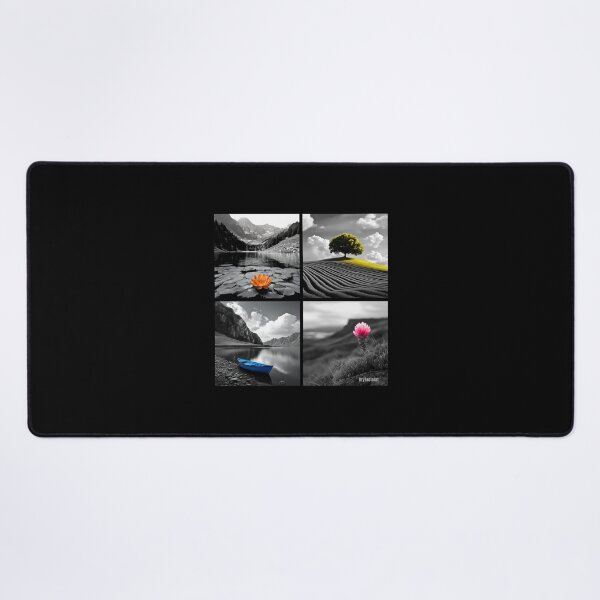 Item preview, 4 landscapes with vivid elements, monochromatic and vivid, 4 views designed and sold by silent-violin.