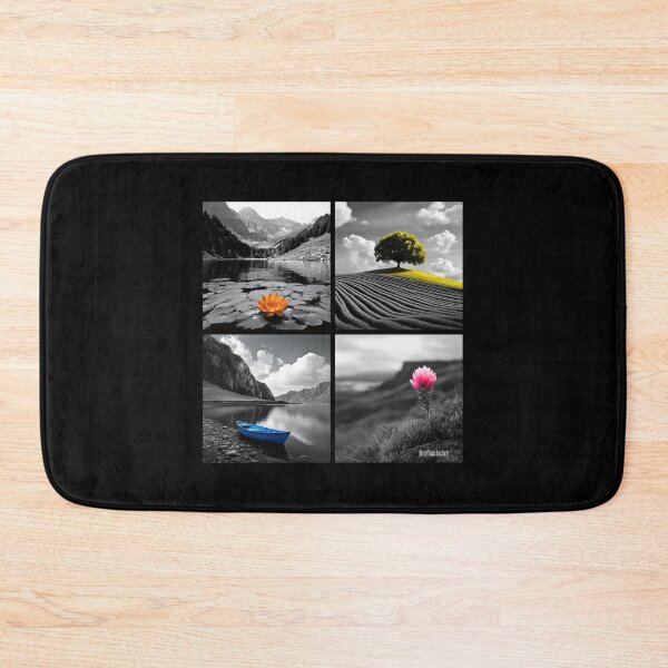 Item preview, 4 landscapes with vivid elements, monochromatic and vivid, 4 views designed and sold by silent-violin.