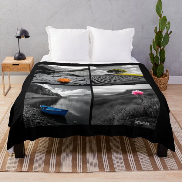 Item preview, 4 landscapes with vivid elements, monochromatic and vivid, 4 views designed and sold by silent-violin.