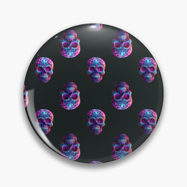 Aperçu de l'œuvre Flash decorated skulls on dark grey créée et vendue par Topmel.