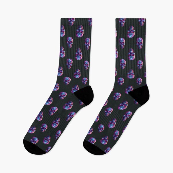 Aperçu de l'œuvre Flash decorated skulls on dark grey créée et vendue par Topmel.