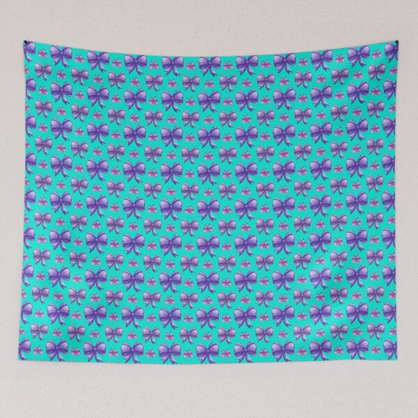Item preview, Fuchsia and mauve bow tie pattern designed and sold by Topmel.