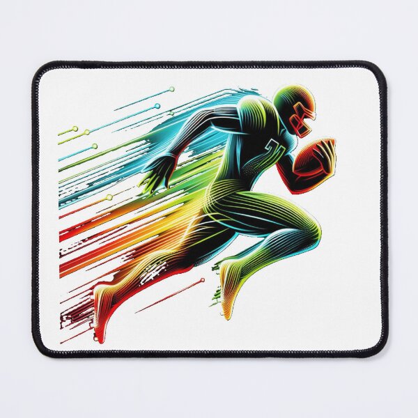 Item preview, A silhouette of a football player in motion designed and sold by VladisWorld.