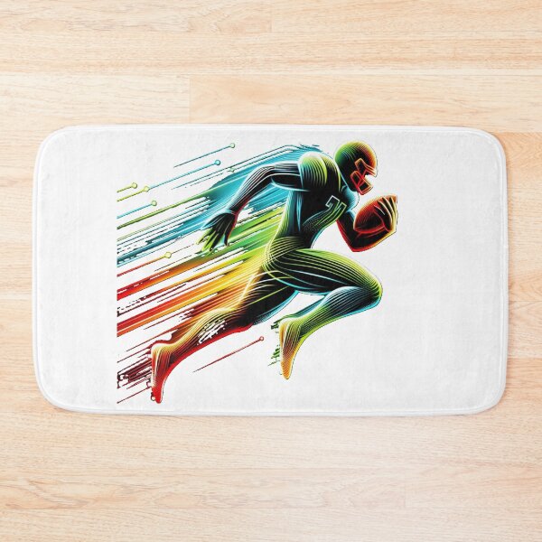 Item preview, A silhouette of a football player in motion designed and sold by VladisWorld.