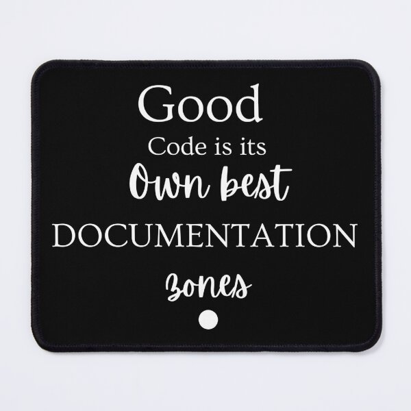 Item preview, Good Code is its Own Best Documentation Zones designed and sold by Programming Jokes.