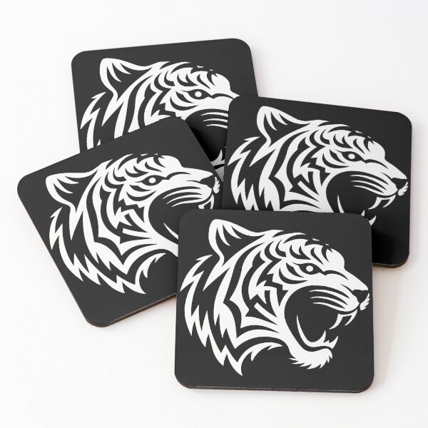 Item preview, tiger head white tribal designed and sold by QuanntixArt.