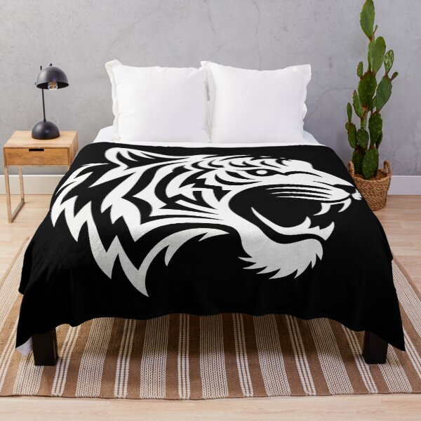 Item preview, tiger head white tribal designed and sold by QuanntixArt.