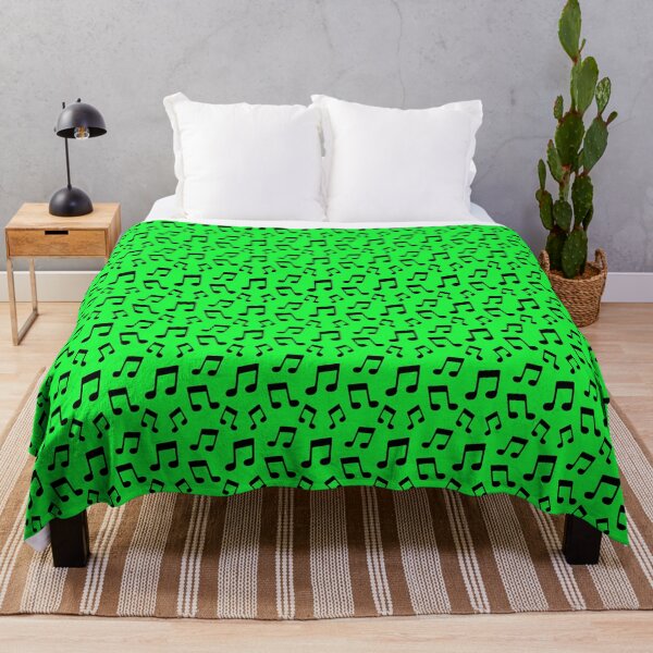 Item preview, Black musical note on neon green designed and sold by Topmel.