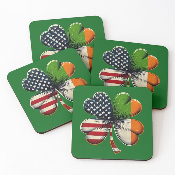 Item preview, USA Ireland Clover St. Patrick's Day Green designed and sold by TheFunnyGuyShop.