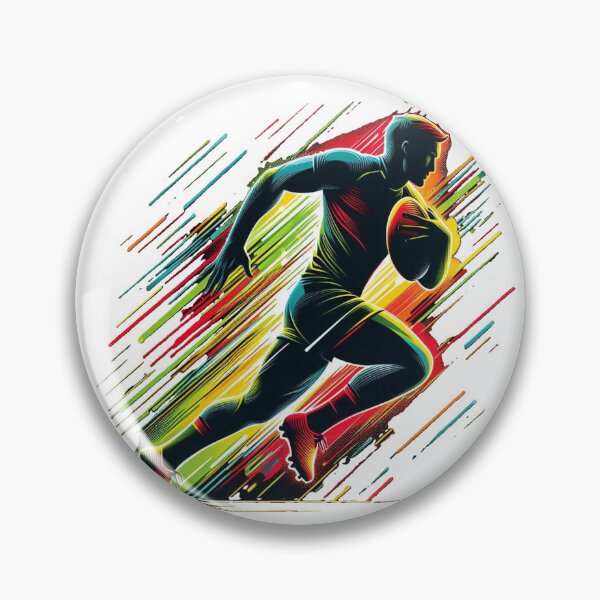 Item preview,  A silhouette of a rugby player in motion designed and sold by VladisWorld.