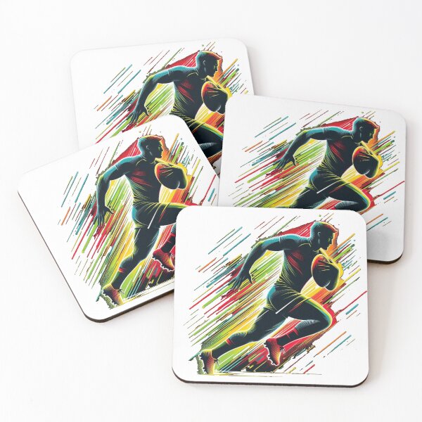 Item preview,  A silhouette of a rugby player in motion designed and sold by VladisWorld.