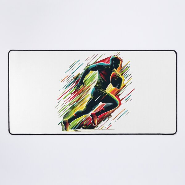 Item preview, A silhouette of a rugby player in motion designed and sold by VladisWorld.