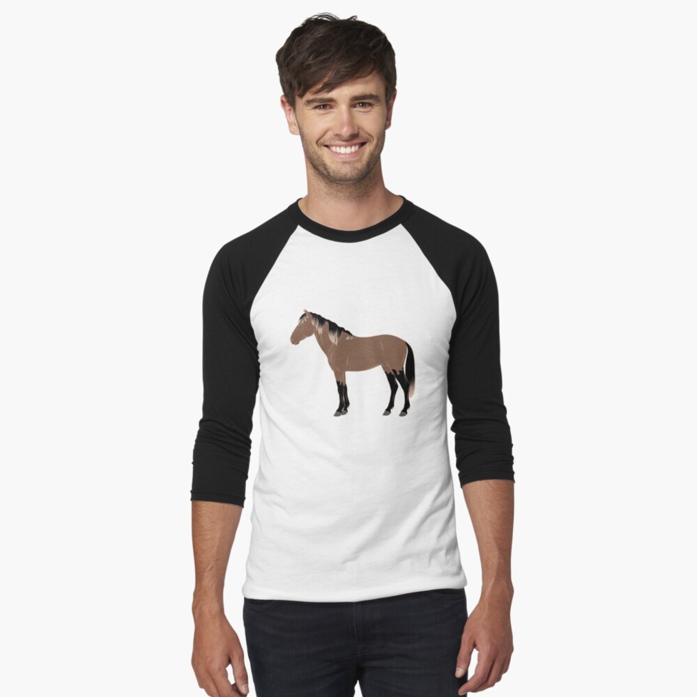 Aperçu de l'œuvre T-shirt baseball manches ¾ créée et vendue par WebEquitation.