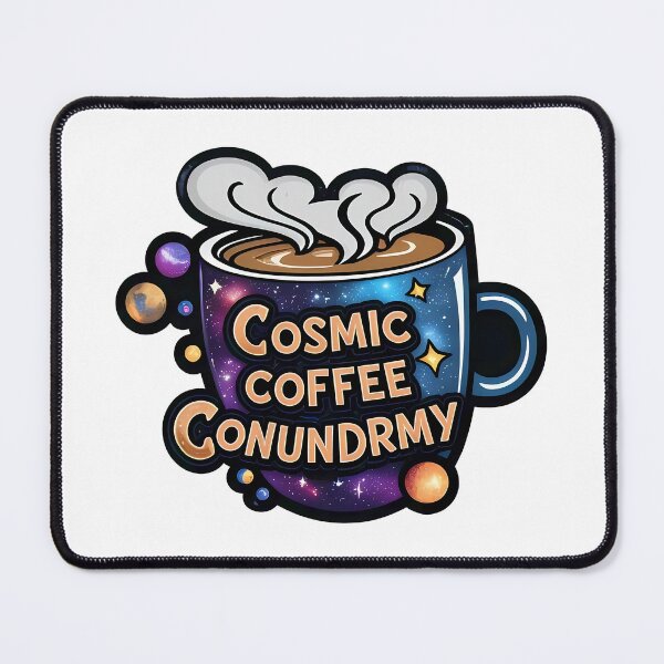 Item preview, Cosmic Coffee Conundrum: Steaming Coffee Cup in a Starry Galaxy designed and sold by zoughlal.