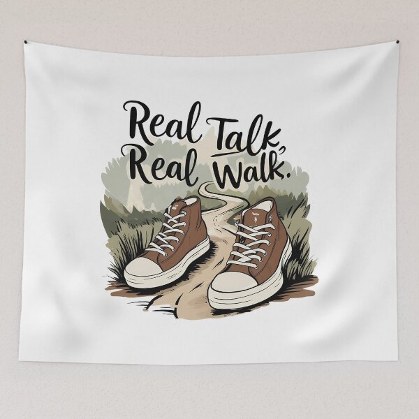 Item preview, Real Talk, Real Walk: Stylish Sneakers on a Winding Path designed and sold by zoughlal.