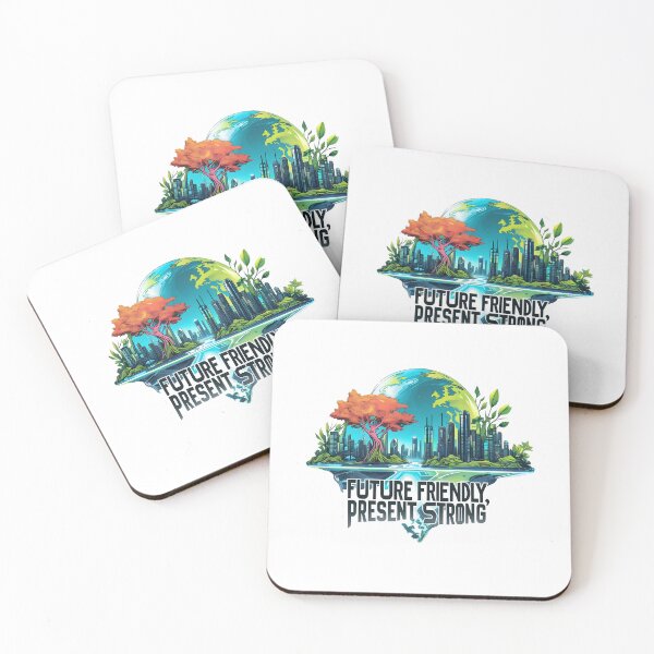 Item preview, Future Friendly, Present Strong: Futuristic Cityscape with Organic Nature Elements designed and sold by zoughlal.