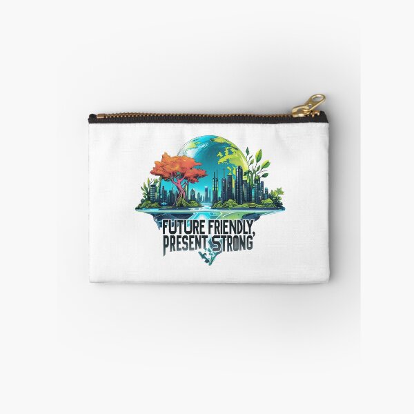 Item preview, Future Friendly, Present Strong: Futuristic Cityscape with Organic Nature Elements designed and sold by zoughlal.