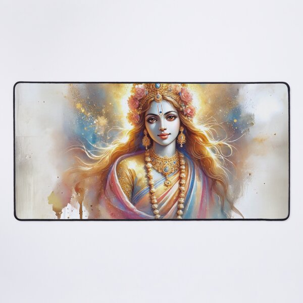 Item preview, Divine Goddess Lakshmi | Watercolor Sacred Art | Hindu Spiritual Painting designed and sold by Sarasvati’s Divine Art.
