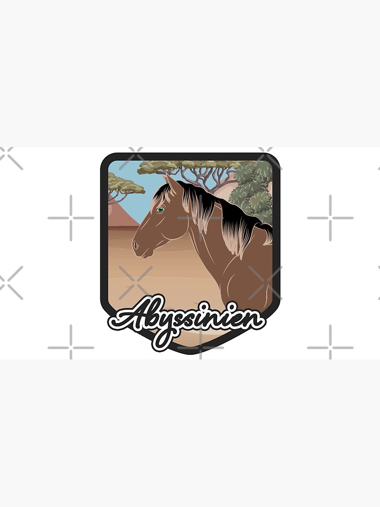 Aperçu 7 sur 7. Casquette avec l'œuvre Cheval Abyssinien, blason et armoirie cheval rouanné, cheval de selle léger, races de chevaux de l'Éthiopie créée et vendue par WebEquitation.