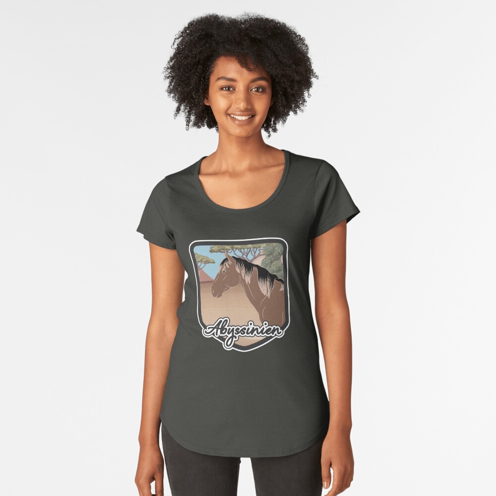 Aperçu de l'œuvre T-shirt premium échancré créée et vendue par WebEquitation.