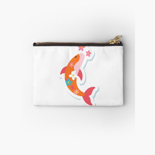 Item preview, Colorful Fish with Floral Patterns on Black Background designed and sold by Creative88Art.
