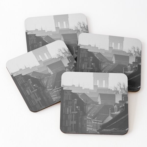Item preview, Aalst, Belgium Monochrome Rooftop Cityscape  designed and sold by Imladris01.