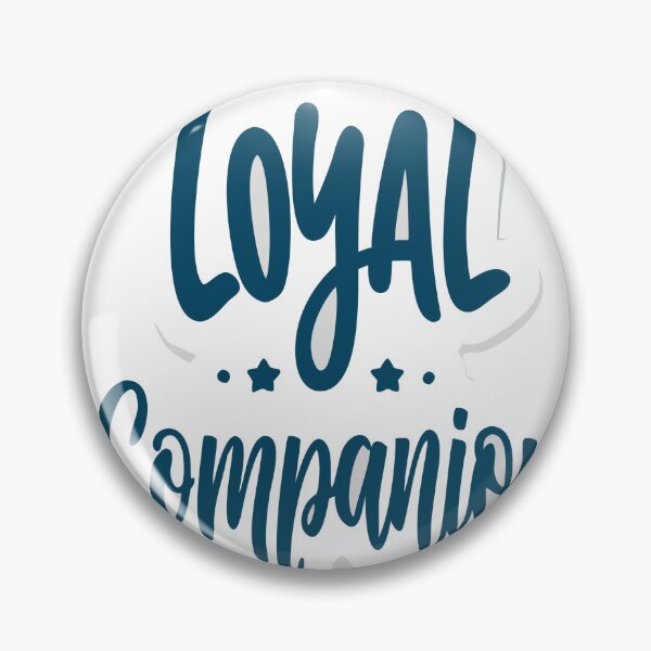 Item preview, Loyal Companion Text Design with Dark Blue Cursive Lettering designed and sold by Creative88Art.