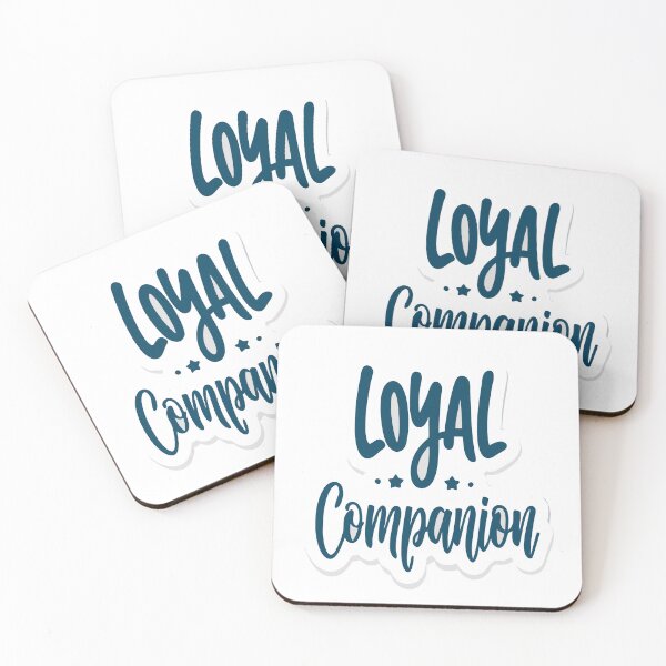 Item preview, Loyal Companion Text Design with Dark Blue Cursive Lettering designed and sold by Creative88Art.