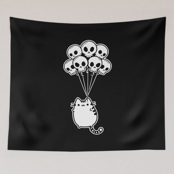 Item preview, Skull Balloon Cat designed and sold by Kina-design.