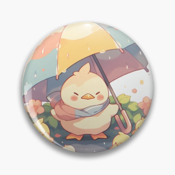 Item preview, Cozy Rainy Day – Cute Chicks Under Umbrella Illustration designed and sold by DKRPalette.