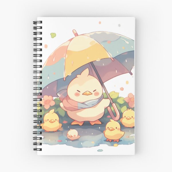 Item preview, Cozy Rainy Day – Cute Chicks Under Umbrella Illustration designed and sold by DKRPalette.