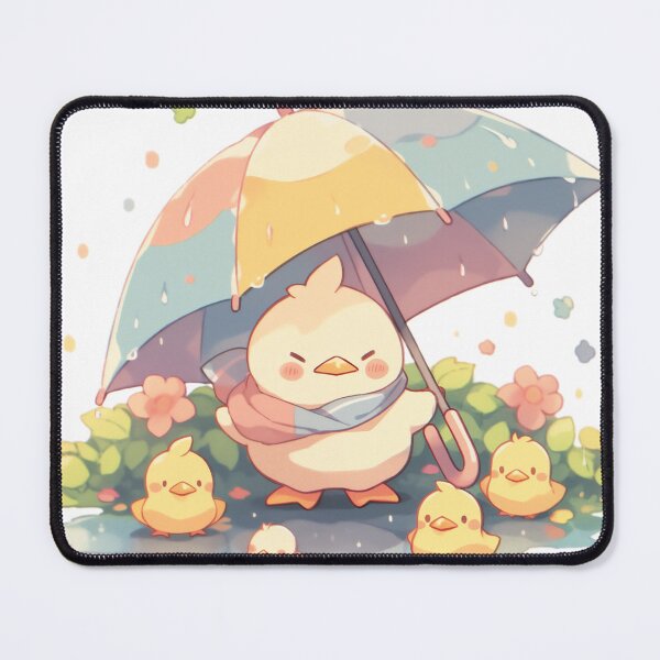 Item preview, Cozy Rainy Day – Cute Chicks Under Umbrella Illustration designed and sold by DKRPalette.