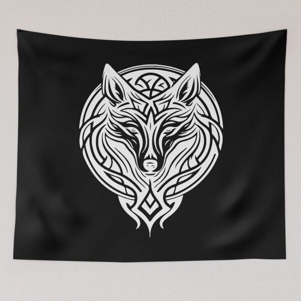 Item preview, Female Wolf Head Norse Style Tee designed and sold by fizzytees.