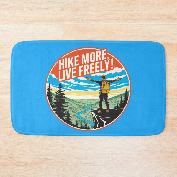 Item preview, Hike More, Live Freely - Hiking for Mental Health designed and sold by MSMPrintDesign.