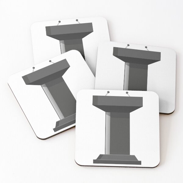 Item preview, Modern Black Podium with Microphones Against Black Background designed and sold by Creative88Art.