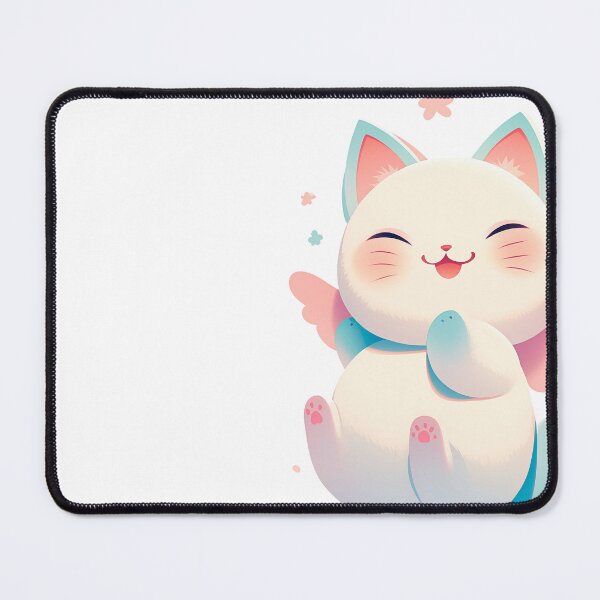 Item preview, Floating Angel Cat - Whimsical Pastel Fantasy Art designed and sold by DKRPalette.