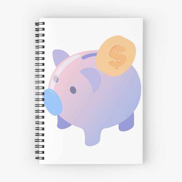 Item preview, Gradient Piggy Bank with Coin on Black Background designed and sold by Creative88Art.