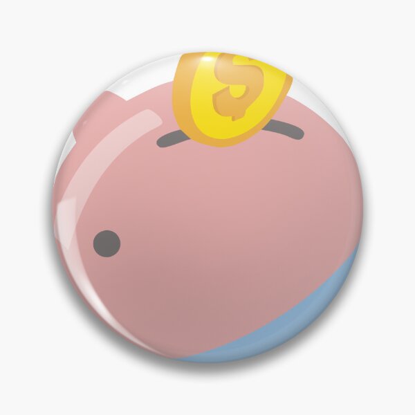 Item preview, Illustration of Pink Piggy Bank with Gold Coin and Blue Pants designed and sold by Creative88Art.