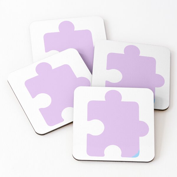 Item preview, Single Purple Puzzle Piece with Rounded Design on Black Background designed and sold by Creative88Art.