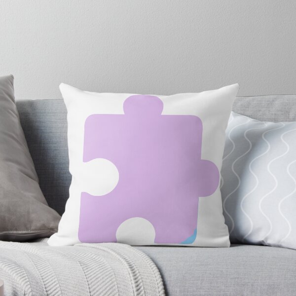 Item preview, Single Purple Puzzle Piece with Rounded Design on Black Background designed and sold by Creative88Art.